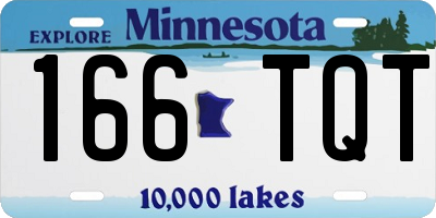 MN license plate 166TQT