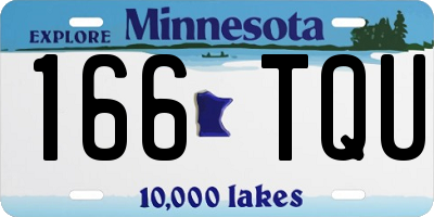 MN license plate 166TQU