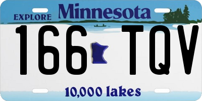 MN license plate 166TQV