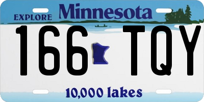 MN license plate 166TQY