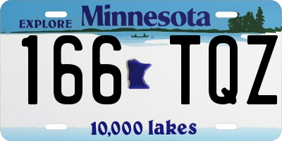 MN license plate 166TQZ