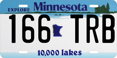MN license plate 166TRB