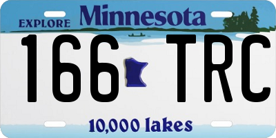 MN license plate 166TRC