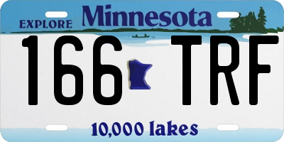 MN license plate 166TRF
