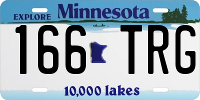 MN license plate 166TRG