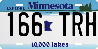 MN license plate 166TRH