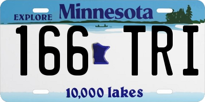 MN license plate 166TRI