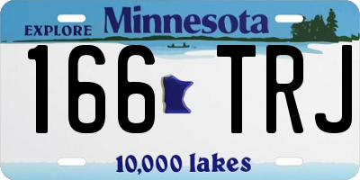 MN license plate 166TRJ