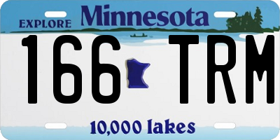 MN license plate 166TRM
