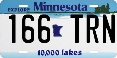 MN license plate 166TRN