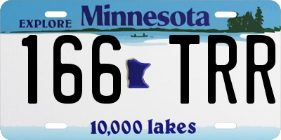 MN license plate 166TRR