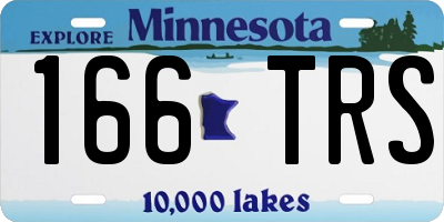 MN license plate 166TRS