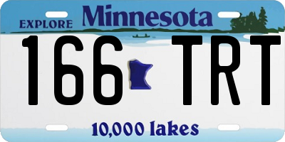 MN license plate 166TRT