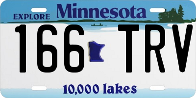 MN license plate 166TRV