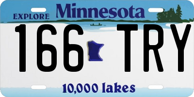 MN license plate 166TRY