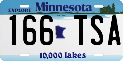 MN license plate 166TSA