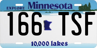 MN license plate 166TSF