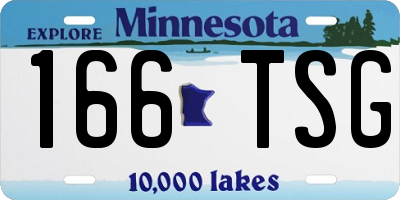 MN license plate 166TSG