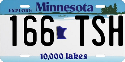 MN license plate 166TSH
