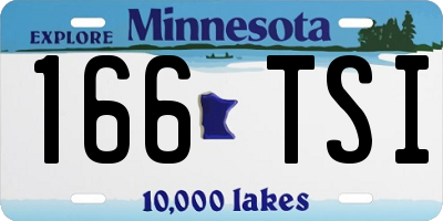 MN license plate 166TSI