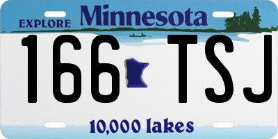 MN license plate 166TSJ