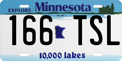 MN license plate 166TSL