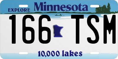 MN license plate 166TSM