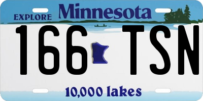 MN license plate 166TSN