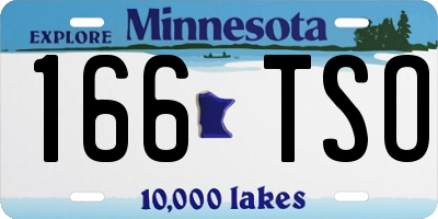 MN license plate 166TSO
