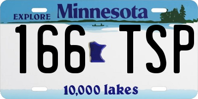 MN license plate 166TSP