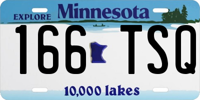 MN license plate 166TSQ