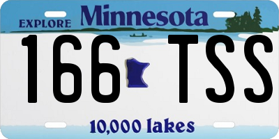 MN license plate 166TSS
