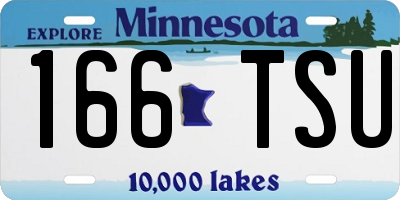 MN license plate 166TSU