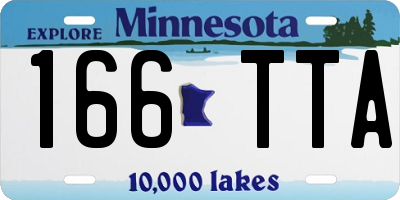 MN license plate 166TTA