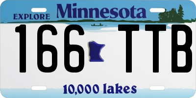 MN license plate 166TTB