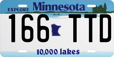 MN license plate 166TTD
