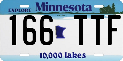 MN license plate 166TTF