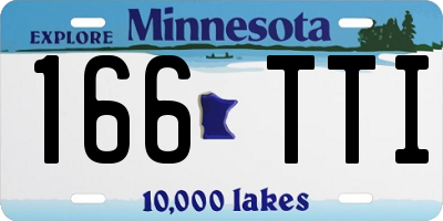 MN license plate 166TTI