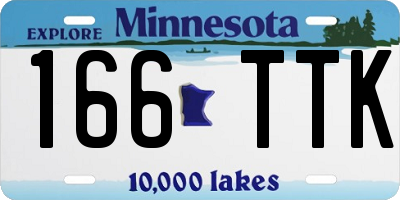 MN license plate 166TTK