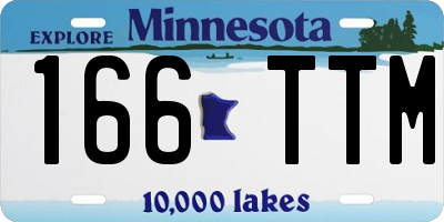 MN license plate 166TTM