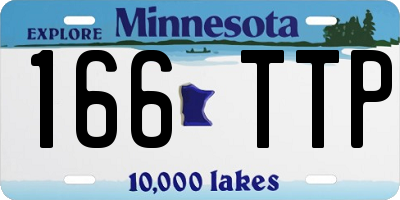 MN license plate 166TTP
