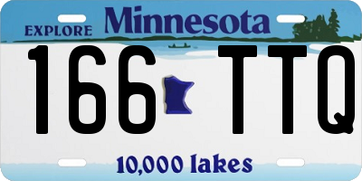 MN license plate 166TTQ