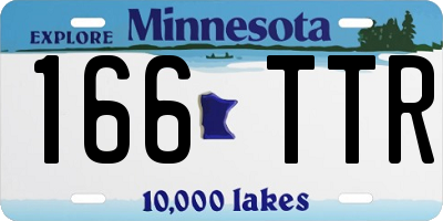 MN license plate 166TTR