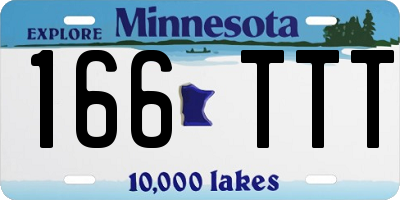 MN license plate 166TTT