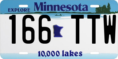 MN license plate 166TTW