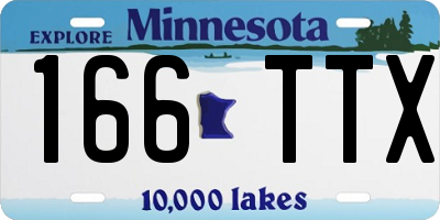 MN license plate 166TTX