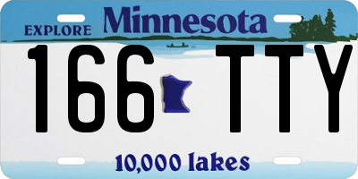 MN license plate 166TTY