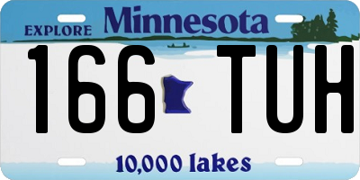 MN license plate 166TUH