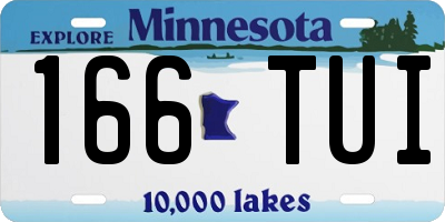 MN license plate 166TUI