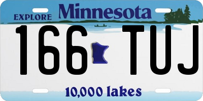 MN license plate 166TUJ